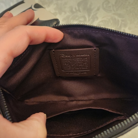 Coach X Disney Corner Zip Trio Mickey Mouse Face Wristlet🎈SALE TODAY! - Picture 5 of 5